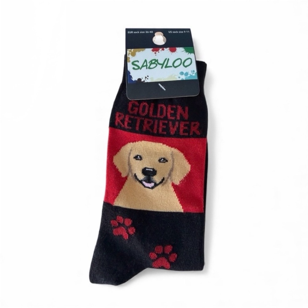 Golden Retriever Dog Socks Cute Novelty Socks Gift Dog Lover NWT